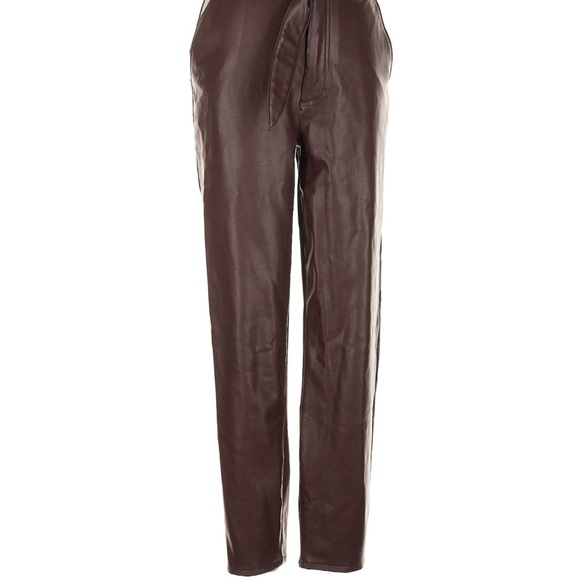 Abercrombie High-Waisted Faux Leather Pants - Picture 2 of 7